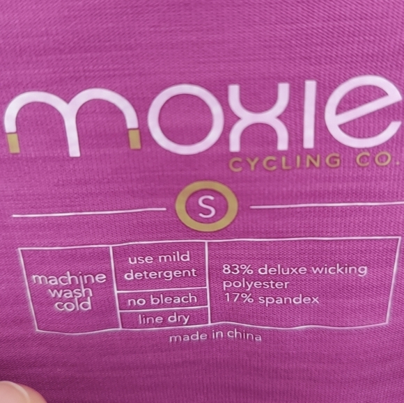 Moxie Cycling Wrap Tee Iris Small NWT - Picture 2 of 8